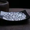 Cuentas sueltas de cristal blanco natural, cuentas redondas con agujeros, piezas de cristal semiacabadas, cuentas transparentes individuales para pulseras de cuentas hechas a mano para DIY