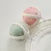 Producto Nuevo Transfronterizo Bola de Espuma de 8 cm Colgante para Árbol de Navidad Bola Colgante Bola con Estampado de Tela de Estrella Decoración Arreglo