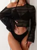 Comércio Exterior Europeu e Americano Novo Maiô Dividido Feminino Sexy Hot Girl Biquíni Três Peças Saída de Praia Biquíni Transfronteiriço