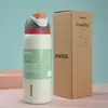 Taza de Fruta Casual y Elegante, Gran Capacidad, Taza Térmica de Doble Pared con Vacío de Acero Inoxidable 304, Botella de Agua Deportiva Portátil para Exteriores
