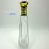 Botella de vino blanco de 500 ml material cristal blanco botella plana fábrica de vidrio Ruisheng hecha botella de vidrio con flor horneada una botella de vino vacía de un kilo