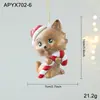 Nuevo Colgante Decoración Árbol de Navidad Color Champán Adorno de Reno Navideño 3D de Dibujos Animados Accesorio Decoración Navideña Pequeña Colgante