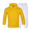 Suministro directo de fábrica otoño e invierno marca de moda para hombre suéter traje de suéter para hombre con capucha suéter más terciopelo para parejas suéter de color liso