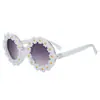 Novos Óculos de Sol Anti-UV Infantis, Óculos de Sol Fofos, Viseiras de Sol Modernas e Versáteis, Óculos Floridos da Moda para Meninas