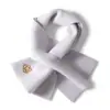 Bufanda Pequeña de Punto Nueva para Mujer, Estilo Coreano Otoño e Invierno, Color Sólido Versátil, Cálida y Conveniente, Calentador de Cuello Perforado con Flores Bordadas