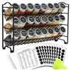 Estante de Especias de Cocina Montado en Pared Transfronterizo Gabinete Organizador de Almacenamiento Estilo Hierro Plano Escritorio Tres Niveles Estante para Condimentos Venta al por Mayor