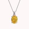 Transmisión en vivo de Tiktok nuevo brillante amarillo diamante ganado giro Qiankun collar de moda Super Flash ocho corazones y ocho flechas colgante de diamantes de alto carbono