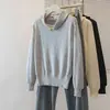 Ropa de mujer talla grande, nuevo estilo coreano de principios de otoño, diseño suave, delicado y cómodo, elegante, corte holgado, top adelgazante