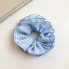 Scrunchie de dupla camada xadrez dopamina para mulheres, acessório de cabelo versátil de alta qualidade estilo coreano