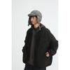 FORN3 Marca de Moda de Estilo Japonés Retro Tridimensional Bolsillo Sin Cuello Ropa de Algodón Ligero Abrigo de Invierno para Hombre Abrigo de Algodón Cárdigan N910