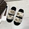 Pantufas Mais Quentes da Amazon para Mulheres, Chinelos Abertos Transfronteiriços de Imitação de Pele de Coelho, Sapatos Peludos de Casa