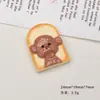 Accesorios de Resina para Manualidades de Dibujos Animados Joyería Animal Tostada Pegamento de Crema Pasador Funda de Teléfono Móvil Hebilla de Zapato Llavero Colgante con