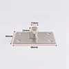 Mola de piso de porta de vidro, extensão do eixo superior, peça de hardware, acessórios de fixação de eixo fixo simples de aço inoxidável