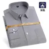 Camisa de Cuadros de Algodón Puro para Hombre Casual Cepillada de Manga Larga Tops Versátiles de Algodón Tallas Grandes