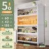 Estante de Almacenamiento de Cocina de Pie Multicapa Gabinete de Almacenamiento Doméstico con Puerta Gabinete Multifuncional para Horno de Microondas Gabinete de Almacenamiento a Prueba de Polvo