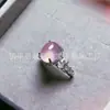 Anillo de Calcedonia Natural con un Cabujón Grande, Comparable a Anillos de Jade, Ágata y Piedras Preciosas, Nueva Joyería Minimalista Incrustada Estilo Chino