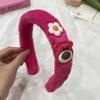 Bonita diadema de felpa con dibujos animados para mujer, otoño e invierno 2023, nueva diadema para niña, paquete de diadema a juego para niña.