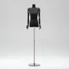 Loja de roupas versão coreana preto ombro plano manequim feminino meio comprimento janela ângulo reto ombro falso boneca corpo inteiro manequim exposição suporte