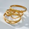 Diseño geométrico estilo europeo juego de pulseras con hebilla en forma de 8 acero inoxidable chapado en oro de 18 quilates versión ancha pulsera envolvente venta al por mayor