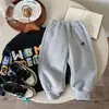 Pantalones de Chándal de Forro Polar de Invierno Kino Ropa Infantil de Niños Ropa para Niños Estilo Coreano para Niños Gruesos Cálidos Casuales Largos