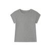 Camiseta de Verano de Lana Tencel de Manga Corta para Mujer Diseño de Cuello Redondo Mangas Slim 2025 Nueva Color Puro Top Cómodo