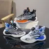 Zapatos deportivos para niños zapatos de niño de cuero otoño e invierno nuevos zapatos de malla zapatillas de correr para niños ligeros resistentes al desgaste botón zapatos casuales
