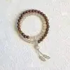"Temporada de Otoño" Nuevo Estilo Chino Contraste de Color Madera Pulsera de Perlas Personalizada Estilo Chino Simple Pulsera de Doble Capa para Mujer