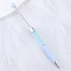 Nova Caneta Esferográfica com Contas de Strass de Cristal DIY, Caneta Esferográfica Fofa com Contas Giratórias Multicores, Desconto para Grandes Quantidades