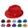 Gorra Jazz Luminosa de alta gama, colorida, con destellos, para adultos y niños, Gorra Mágica, especial para actuación en escenario, punto especial, al por mayor