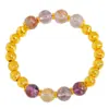 Pulsera Pu Zuo de Fantasma Morado Natural con Cuentas Destellantes de Ojo de Gato, Pulsera de Nueve Fuegos Púrpuras, Pulsera de Cuentas Púrpura Qi Dong Lai para Mujer