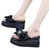 Zapatillas de tacón alto 2026 con suelas gruesas para uso exterior en verano, plataforma impermeable, sandalias sin cordones antideslizantes, sandalias de cuña con suela blanda para mujer
