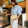 Bolsa Transfronteriza para Mujer Bolsa al por Mayor 2023 Bolsos para Dama Bolso Cuadrado Pequeño Sencillo Bolso de Hombro de Moda Bolso Tejido de Paja para Mujer