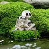 Adornos de Halloween para Nuevo Producto Transfronterizo Esqueleto de Resina Padre e Hijo Pescando Maceta de Flores para Jardín Exterior Decoraciones de Pabellón de Estanque