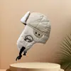Chapéu Lei Feng para Mulheres do Festival de Gelo e Neve de Harbin, Gorro de Esqui Quente de Inverno Espesso, Chapéu de Algodão à Prova de Frio com Tecido Floral Grande Plush do Nordeste