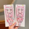 Collar, pulsera, anillo estilo coreano para niños, juego de cuentas de colores, lindos accesorios de princesa para niña, joyería versátil