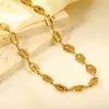 Joyería Transfronteriza Collar de Nariz de Cerdo, Cadena de Metal Personalizada de Moda, Acero Inoxidable Chapado en Oro de 18K, Venta Directa del Fabricante