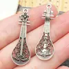 Accesorios para Joyería DIY Notas Musicales Guitarra Colgante de Aleación Vintage Antiguo Plata Llavero Pendientes Collar Dijes Pequeños