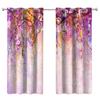 Cortinas Pretas Modernas Personalizadas com Estampa Floral de Primavera para Varanda, Dropshipping Disponível