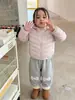 Roupas infantis Vimood, jaqueta acolchoada de plumas para meninas, casaco de inverno, peça leve com capuz 90% plumas, roupas para bebês meninas