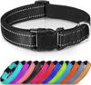 Collar Reflectante de Nailon Transfronterizo Collar para Perro Ajustable para Mascotas Pequeñas y Medianas Collar Multicolor para Mascotas Venta al por Mayor
