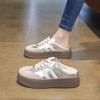 Sapatos Novos Femininos para Primavera, Verão, Outono e Inverno de 2025, Tênis Femininos, Sapatos de Estudante, Sapatos Brancos, Cano Baixo Bico Redondo com Cadarços