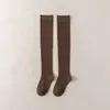 Meias Longas Color Block Acima do Joelho, Meias Simples e Versáteis para Panturrilha, Elásticas e Modeladoras, Meias Acima do Joelho para Outono e Inverno, Macias
