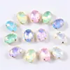 Broca de garra de cristal oval em forma de ovo de cristal de vidro furadeira costurada à mão material para acessórios de vestido de noiva acessórios de cabelo