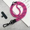 Cordón Tres en Uno para Teléfono Móvil de Muñeca para Colgar del Cuello Cruzado Longitud para Hombre y Mujer Cuerda Trenzada Fuerte Correa Lateral de Metal Desmontable