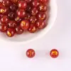 Doce Cuentas Redondas de Ágata del Zodiaco, Cuentas Sueltas de Ágata Roja, Colgantes, Cuentas Hechas a Mano, Accesorios para Manualidades