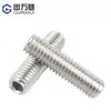 Tornillo Prisionero de Acero Inoxidable 316 con Punta Plana, Hexagonal, para Máquina, Sin Cabeza M2M3M4M5M6 Din913