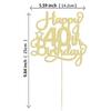 Cartão Inserto para Bolo de Aniversário de Um Ano Glitter Multicolorido para Decoração de Festa de Aniversário de Um Ano