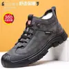 Sapatos Masculinos de Algodão de Inverno, Botas Martin Masculinas, Forradas com Lã, Sola Grossa, Resistentes ao Desgaste, Versáteis, Casual Esportivo, Botas de Neve Quentes
