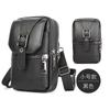 Nova Bolsa para Celular de Couro de Vaca de Primeira Camada para Homens, Estojo para Celular de Cinto, Bolsa Transversal Multifuncional, Pequena Bolsa Suspensa Impermeável de Couro Genuíno