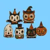 Producto de madera modelo explosivo transfronterizo, adorno de escritorio de madera con forma de búho para Halloween, exclusivo mayorista del mercado de productos pequeños de Yiwu